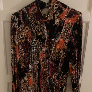 Free People Paisley Print All Dolled Up Mini Dress